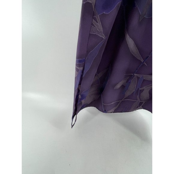 Norton McNaughton Purple Floral Sleeveless Maxi Dress Back Tie Size Large - Picture 8 of 15